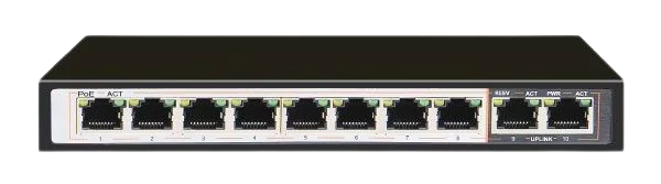 8 Port Gigabit PoE Switch with 2 Uplink