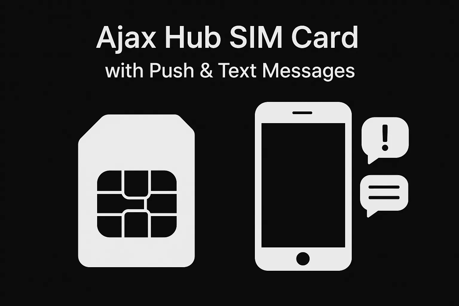 Ajax Hub SIM Card with Push & Text Message